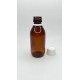 100 ml Kahverengi (Amber) Ecza Şişesi Kilitli Silikon Contalı Kapaklı