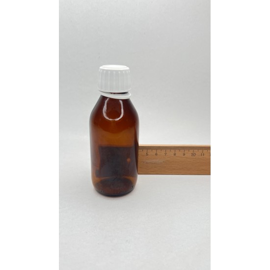 100 ml Kahverengi (Amber) Ecza Şişesi Kilitli Silikon Contalı Kapaklı