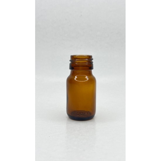 20 ml Kahverengi (Amber) Ecza Şişesi Kilitli Silikon Contalı Kapaklı