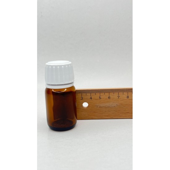 20 ml Kahverengi (Amber) Ecza Şişesi Kilitli Silikon Contalı Kapaklı