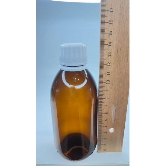 250 ml Kahverengi (Amber) Ecza Şişesi Kilitli Silikon Contalı Kapaklı