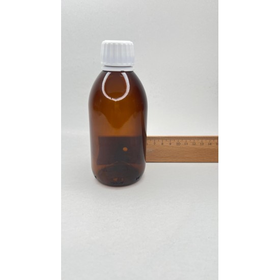250 ml Kahverengi (Amber) Ecza Şişesi Kilitli Silikon Contalı Kapaklı