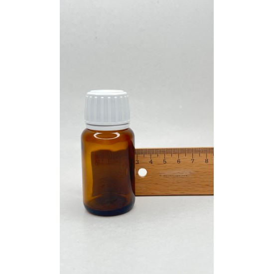 30 ml Kahverengi (Amber) Ecza Şişesi Kilitli Silikon Contalı Kapaklı