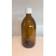 500 ml Kahverengi (Amber) Ecza Şişesi Kilitli Silikon Contalı Kapaklı