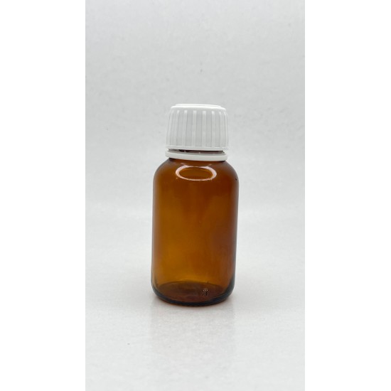 50 ml Kahverengi (Amber) Ecza Şişesi Kilitli Silikon Contalı Kapaklı