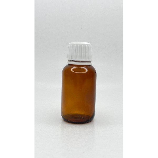 50 ml Kahverengi (Amber) Ecza Şişesi Kilitli Silikon Contalı Kapaklı