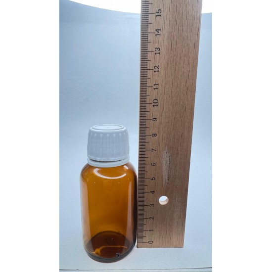 50 ml Kahverengi (Amber) Ecza Şişesi Kilitli Silikon Contalı Kapaklı