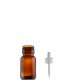 20 ml Kahverengi (Amber) Ecza Şişesi LDK (Lastikli Dereceli Damlalıklı Kapaklı)