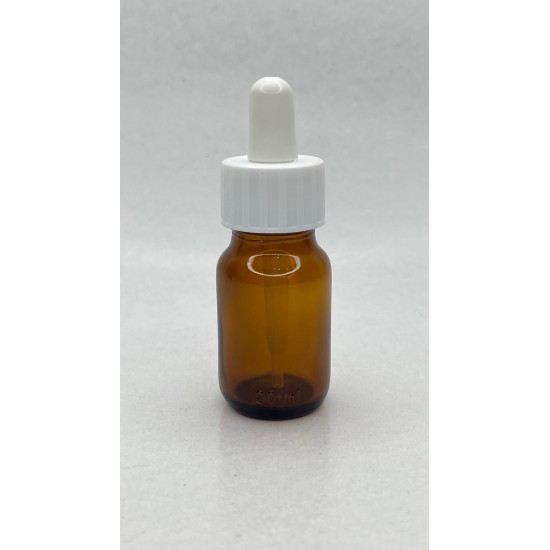 20 ml Kahverengi (Amber) Ecza Şişesi LDK (Lastikli Dereceli Damlalıklı Kapaklı)
