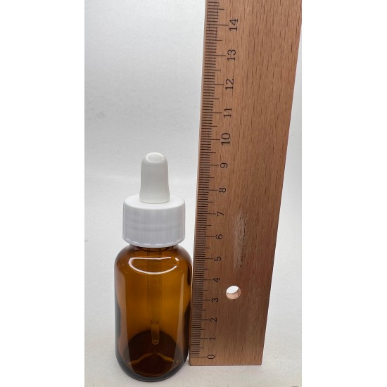 30 ml Kahverengi (Amber) Ecza Şişesi LDK (Lastikli Dereceli Damlalıklı Kapaklı)