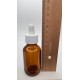 50 ml Kahverengi (Amber) Ecza Şişesi LDK (Lastikli Dereceli Damlalıklı Kapaklı)