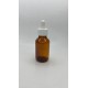 50 ml Kahverengi (Amber) Ecza Şişesi LDK (Lastikli Dereceli Damlalıklı Kapaklı)
