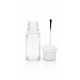 10 ml Şeffaf Cam Şişe Beyaz Fırçalı Kapaklı