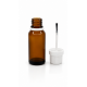 20 ml Kahverengi (Amber) Cam Şişe Siyah Fırçalı Kapaklı