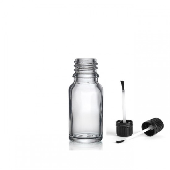 20ml Şeffaf Şişe Fırça Kapaklı