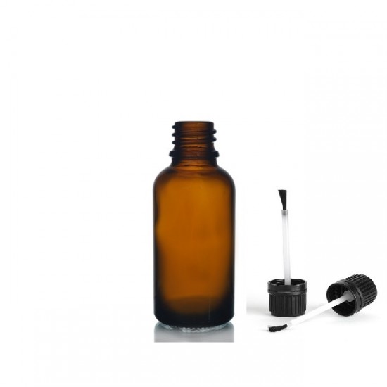 30ml kahverengi Şişe Fırça Kapaklı 