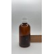 100 ml Kahverengi (Amber) Cam Şişe Beyaz Fırçalı Kapaklı
