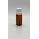 10 ml Kahverengi (Amber) Cam Şişe Beyaz Fırçalı Kapaklı