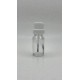 10 ml Şeffaf Cam Şişe Beyaz Fırçalı Kapaklı