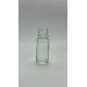 10 ml Şeffaf Cam Şişe Beyaz Fırçalı Kapaklı