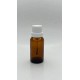 20 ml Kahverengi (Amber) Cam Şişe Siyah Fırçalı Kapaklı