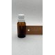 20 ml Kahverengi (Amber) Cam Şişe Siyah Fırçalı Kapaklı