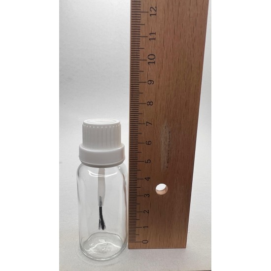 20ml Şeffaf Şişe Fırça Kapaklı