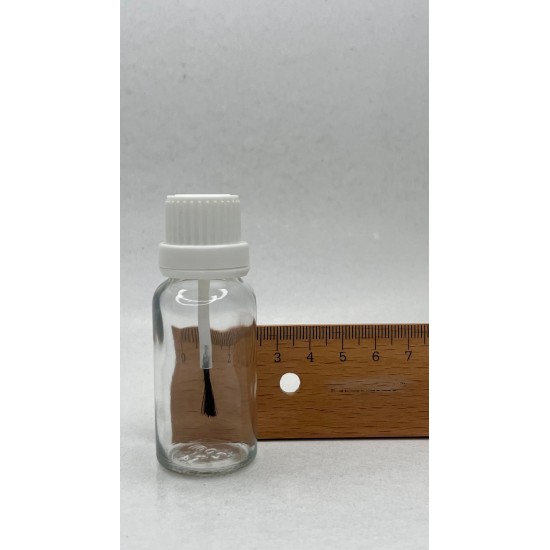 20ml Şeffaf Şişe Fırça Kapaklı