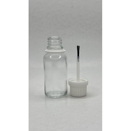 20ml Şeffaf Şişe Fırça Kapaklı