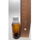 30 ml Kahverengi (Amber) Cam Şişe Beyaz Fırçalı Kapaklı