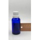 30 ml Mavi (Kobalt) Cam Şişe Beyaz Fırçalı Kapaklı