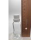 30 ml Şeffaf Cam Şişe Beyaz Fırçalı Kapaklı