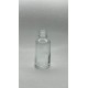 30 ml Şeffaf Cam Şişe Beyaz Fırçalı Kapaklı