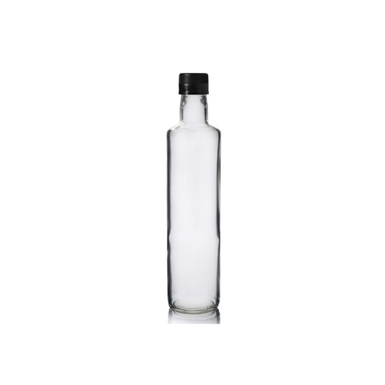 1000 ml (1 Litre) Şeffaf Dorika Cam Zeytinyağı Şişesi 31mm Ağız Kapaklı