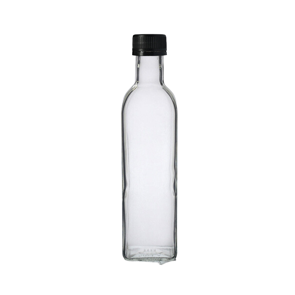 250 ml Şeffaf Dorika Cam Zeytinyağı Şişesi 31mm Ağız Kapaklı