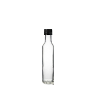 250 ml Şeffaf Maraska Cam Zeytinyağı Şişesi 31 Ağız Kapaklı