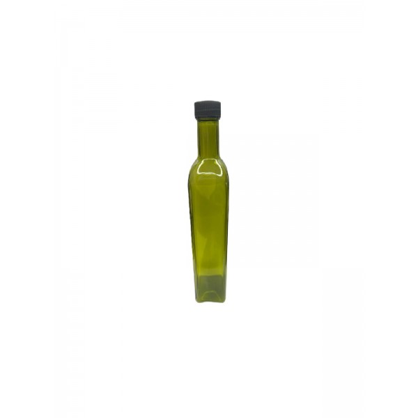 250 ml Yeşil Maraska Cam Zeytinyağı Şişesi 31 Ağız Kapaklı