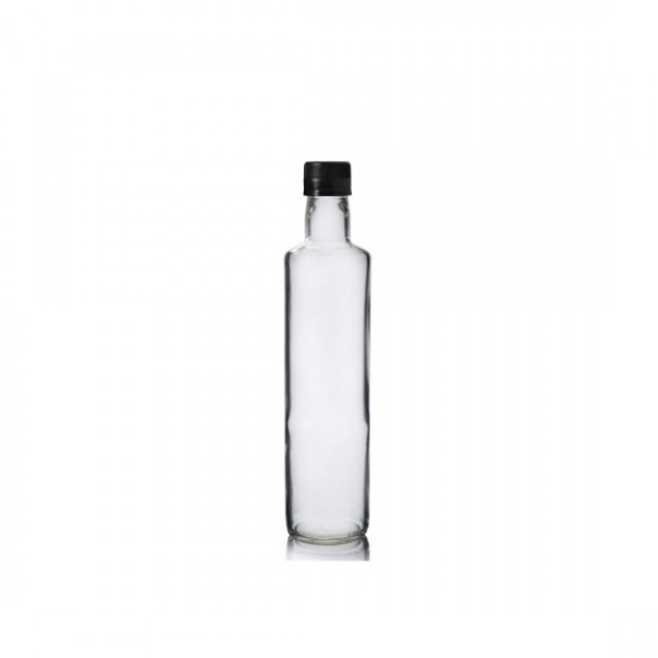 500 ml Şeffaf Dorika Cam Zeytinyağı Şişesi 31mm Ağız Kapaklı