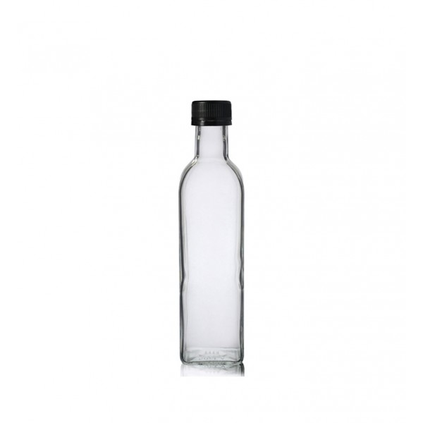 500 ml Şeffaf Maraska Cam Zeytinyağı Şişesi 31 Ağız Kapaklı