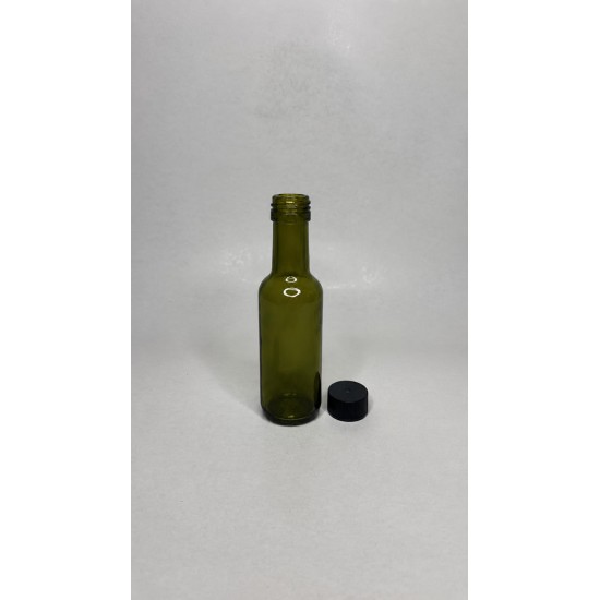 100 ml Yeşil Dorika Cam Zeytinyağı Şişesi 31mm Ağız Kapaklı