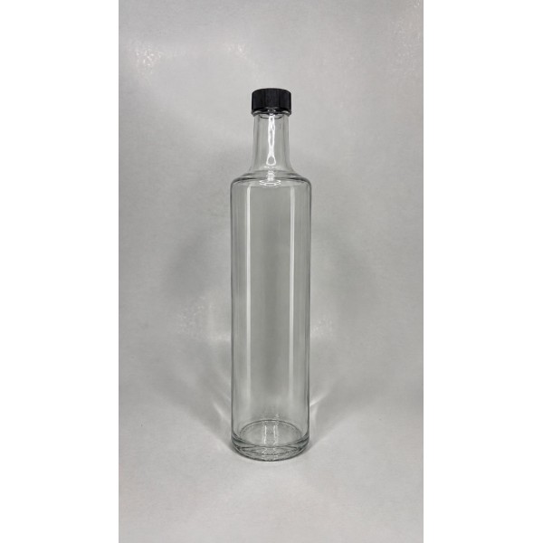 1000 ml (1 Litre) Şeffaf Dorika Cam Zeytinyağı Şişesi 31mm Ağız Kapaklı