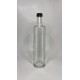 1000 ml (1 Litre) Şeffaf Dorika Cam Zeytinyağı Şişesi 31mm Ağız Kapaklı
