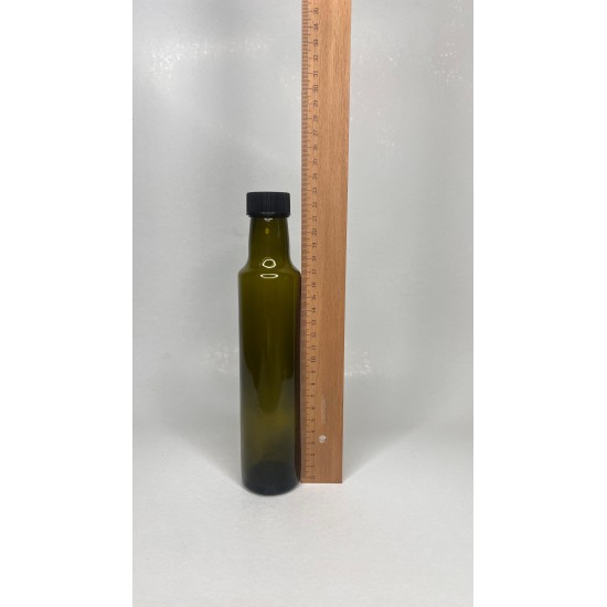 250 ml Yeşil Dorika Cam Zeytinyağı Şişesi 31mm Ağız Kapaklı
