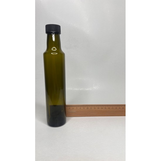 250 ml Yeşil Dorika Cam Zeytinyağı Şişesi 31mm Ağız Kapaklı