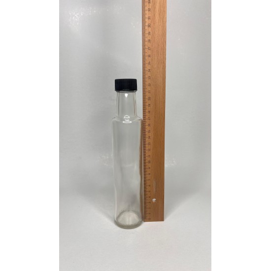 250 ml Şeffaf Dorika Cam Zeytinyağı Şişesi 31mm Ağız Kapaklı