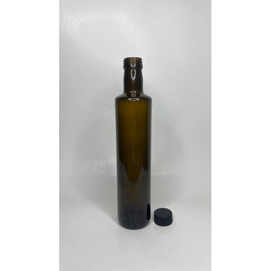 500 ml Yeşil Dorika Cam Zeytinyağı Şişesi 31mm Ağız Kapaklı