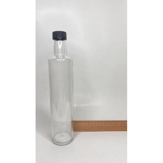 500 ml Şeffaf Dorika Cam Zeytinyağı Şişesi 31mm Ağız Kapaklı