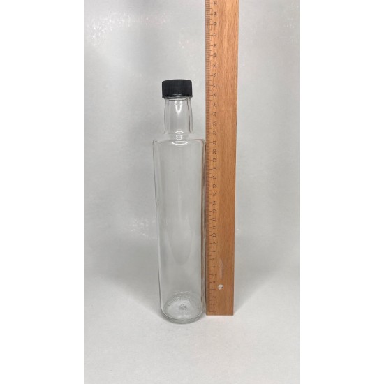 500 ml Şeffaf Dorika Cam Zeytinyağı Şişesi 31mm Ağız Kapaklı