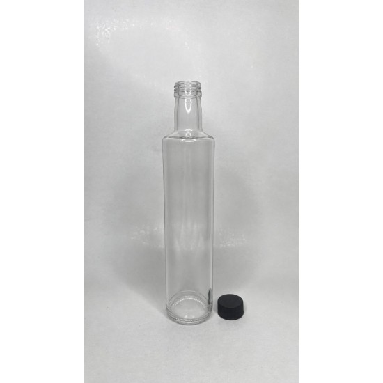 500 ml Şeffaf Dorika Cam Zeytinyağı Şişesi 31mm Ağız Kapaklı
