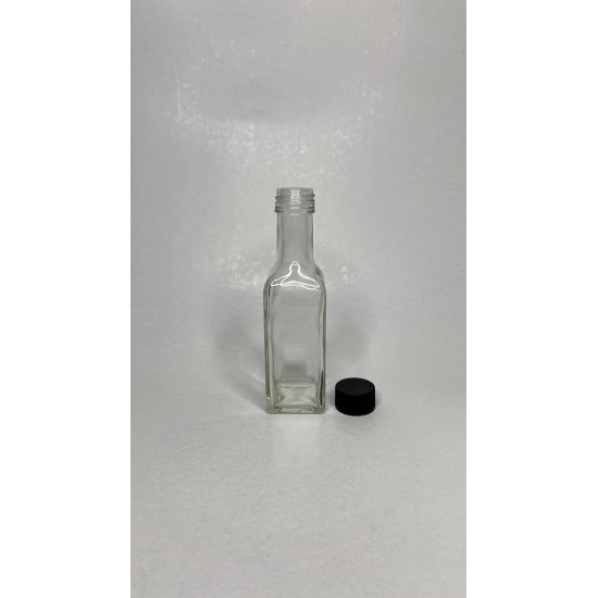 100 ml Şeffaf Maraska Cam Zeytinyağı Şişesi 24 Ağız Kapaklı